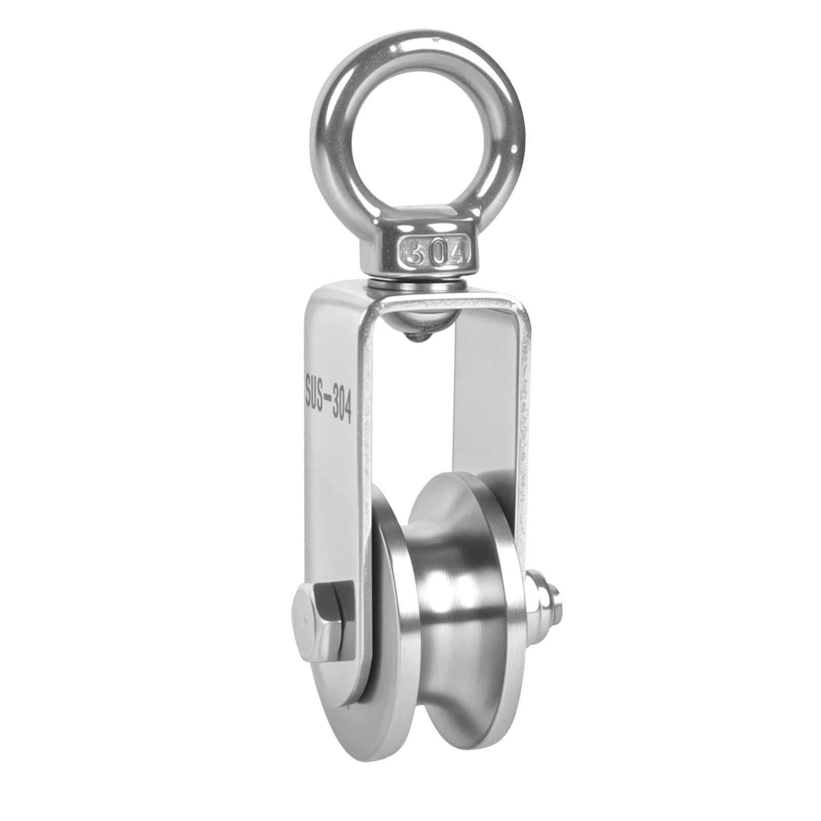 ZYINOZOC 1 Pack Cable Pulley Wheel,304 Stainless Steel Swivel Pulley for Cabl...