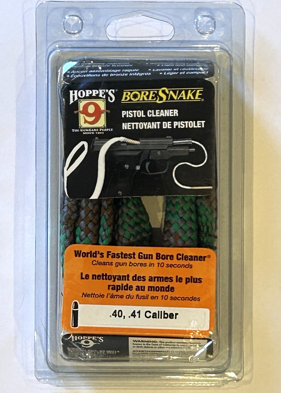 Hoppe's 9 BoreSnake Pistol Cleaner .40, .41 Caliber