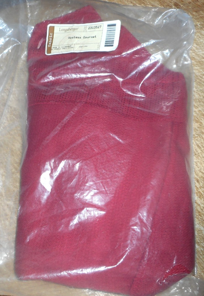 Longaberger Fabric Liner Hostess Gourmet Basket Paprika 2313527