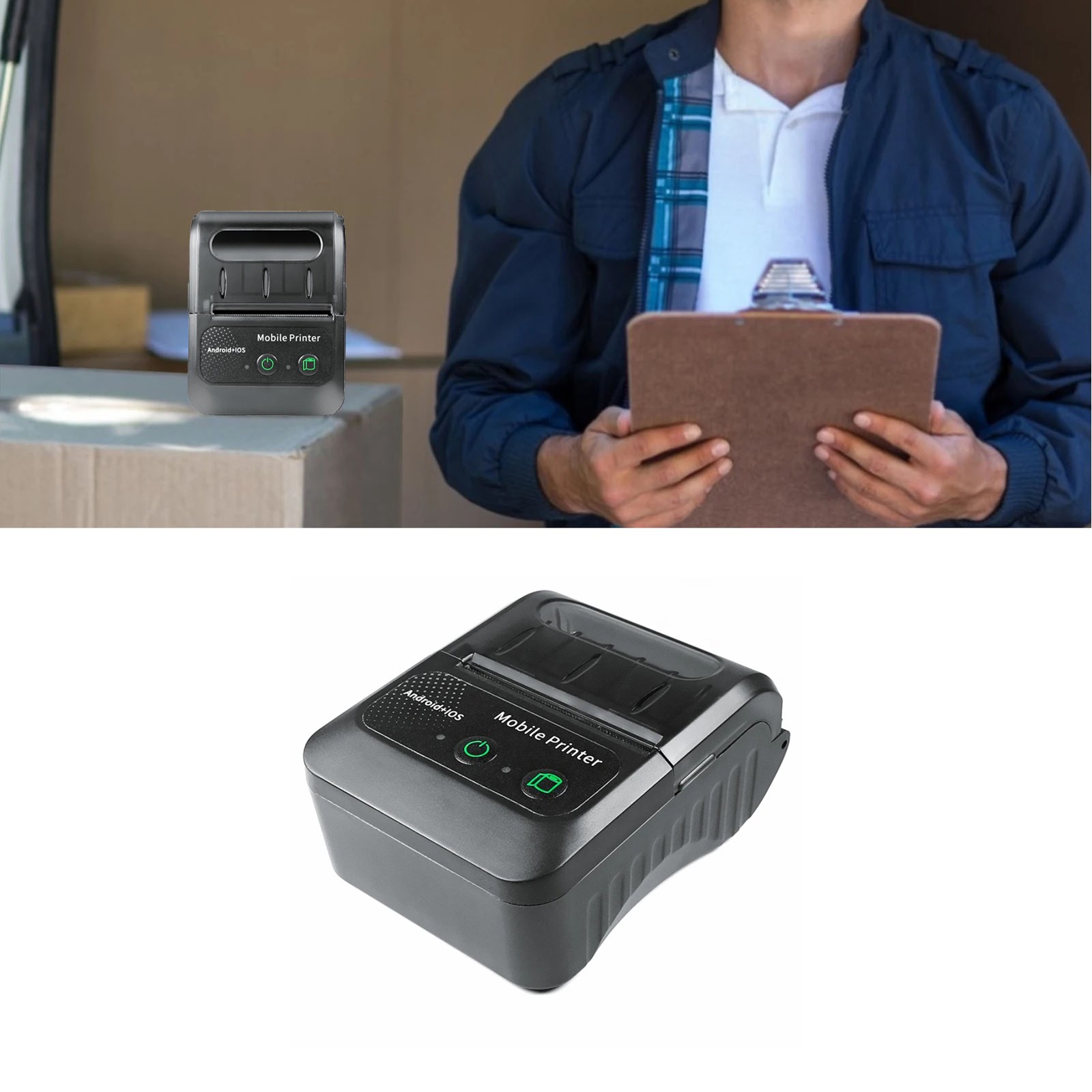 Portable 58mm Thermal Printer For Bluetooth Receipt Printer USB & BT Connection