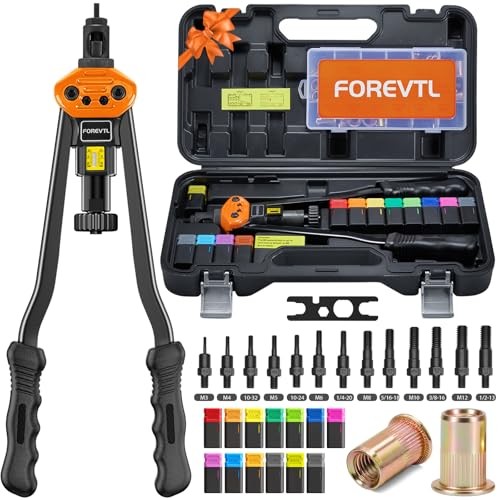 Rivet Nut Tool Kit, 16-Inch Rivnut Tool Kit with 13 Metric 16" Rivet Nut Tool
