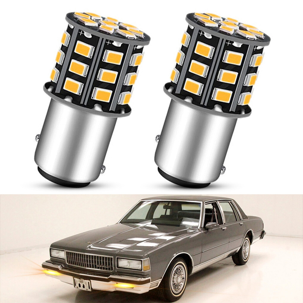 For 1980-1990 Chevrolet Caprice 2357 Amber LED Turn Signal Light Bulbs 2Pcs
