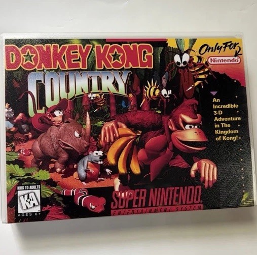 Donkey Kong Country SNES Custom Case