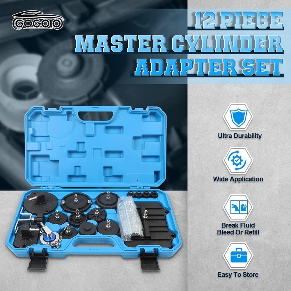 Tool Kit Bleeder Adapters Cylinder Pressure 12pcs Brake Master Brake Bleeder ✨