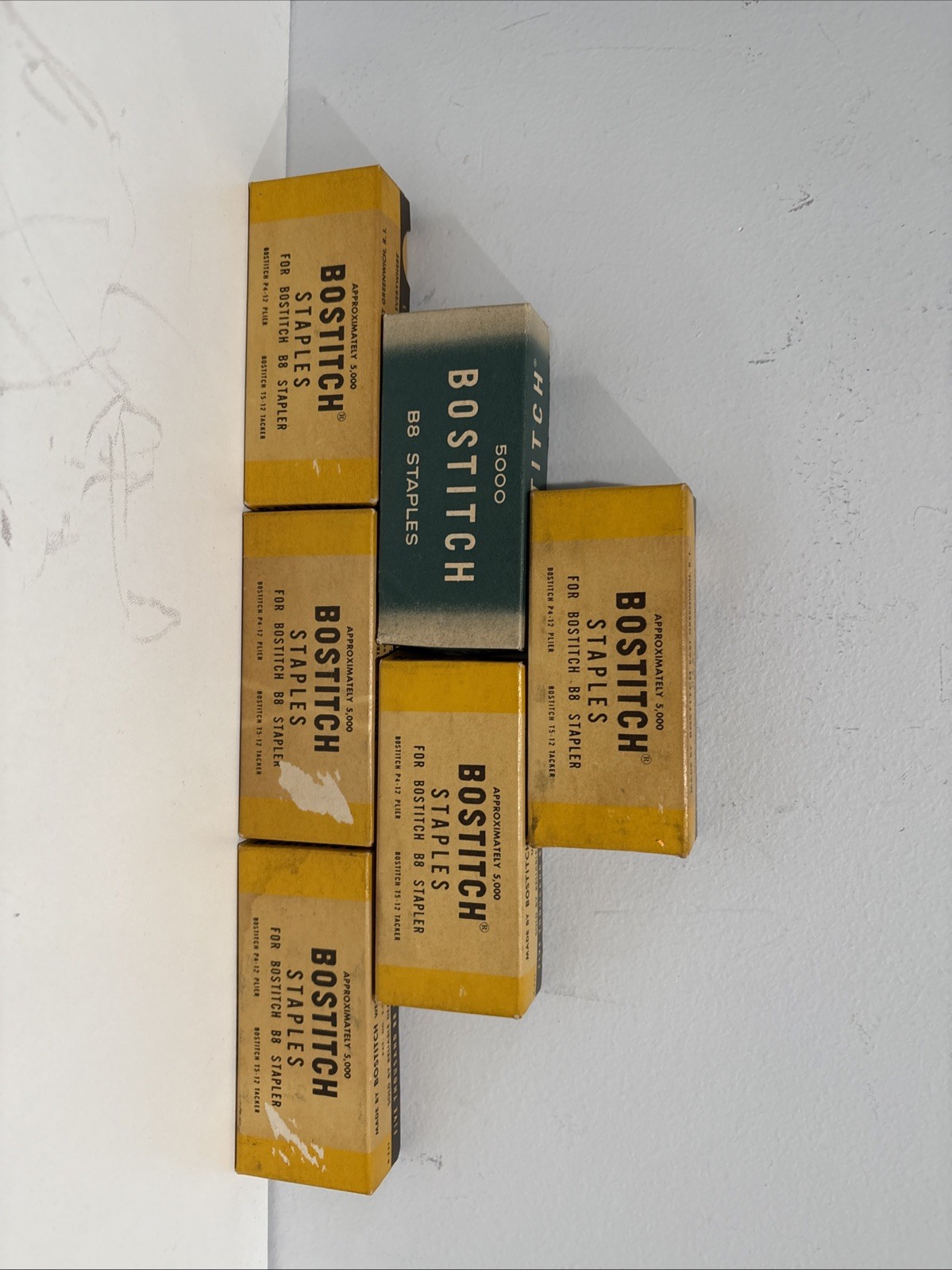 Vintage Bostitch Staples for The B8 Stapler Six Boxes