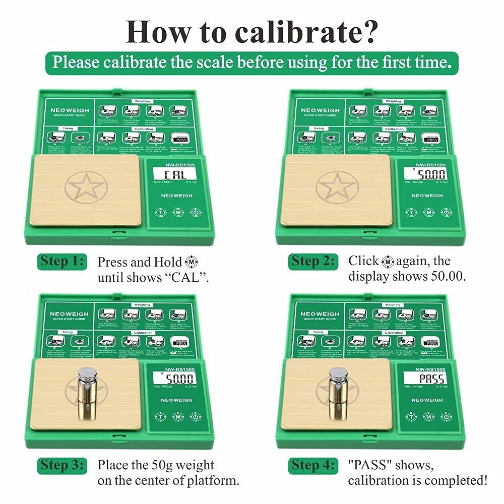 Compact Reloading Scale - 1500 Grains x 0.1 gn with Calibration Weight & Scoop