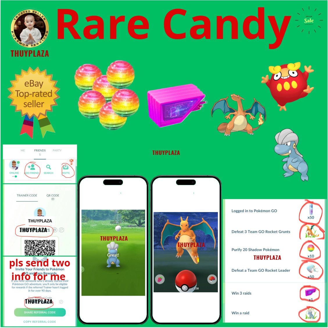 Pokémon || Rare Candy 🔴 FAST SALE🚀 DONE_in_24hrs || Read_Description