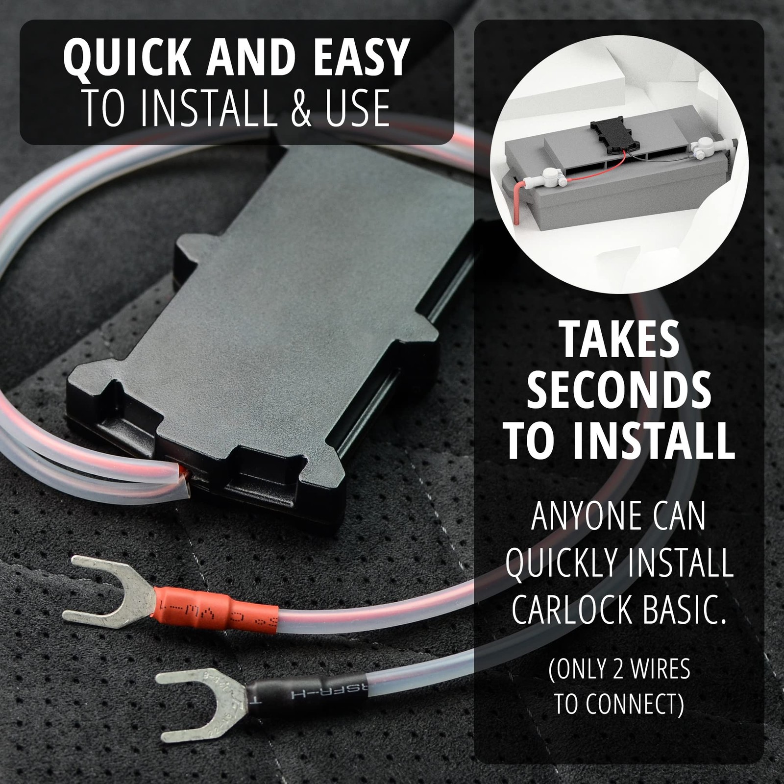 CARLOCK Wired Hidden GPS Tracker 4G LTE AntiTheft, Instant Alerts, Easy Setup