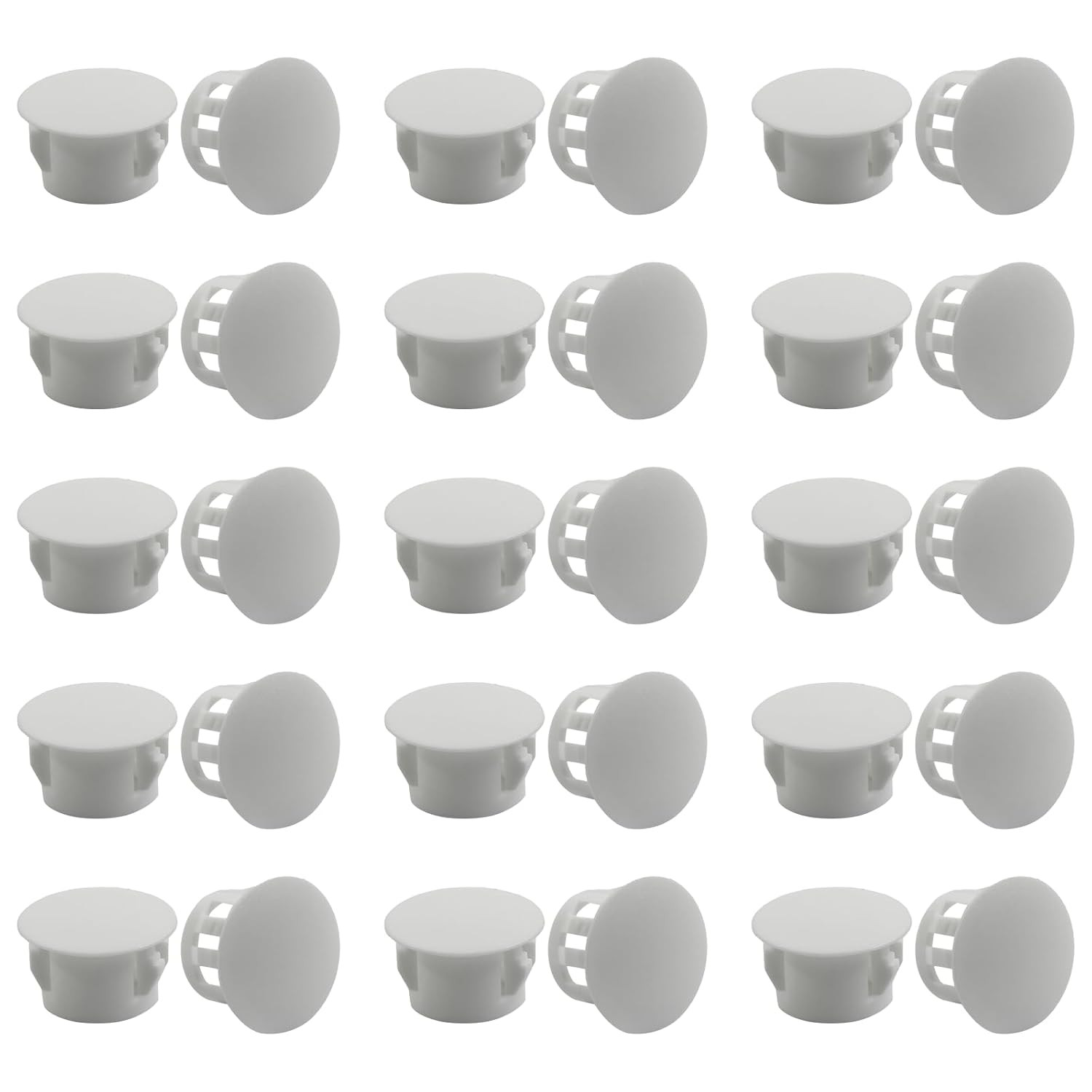30 Pcs 1/2 Inch Plastic Hole Plugs Flush Type Panel Plugs for Furniture Fencing