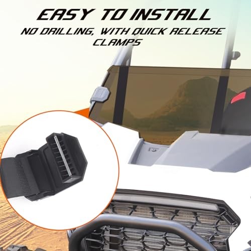 Half Windshield for RZR XP 1000/XP4 1000 2024,Tinted Front Half Windscreen