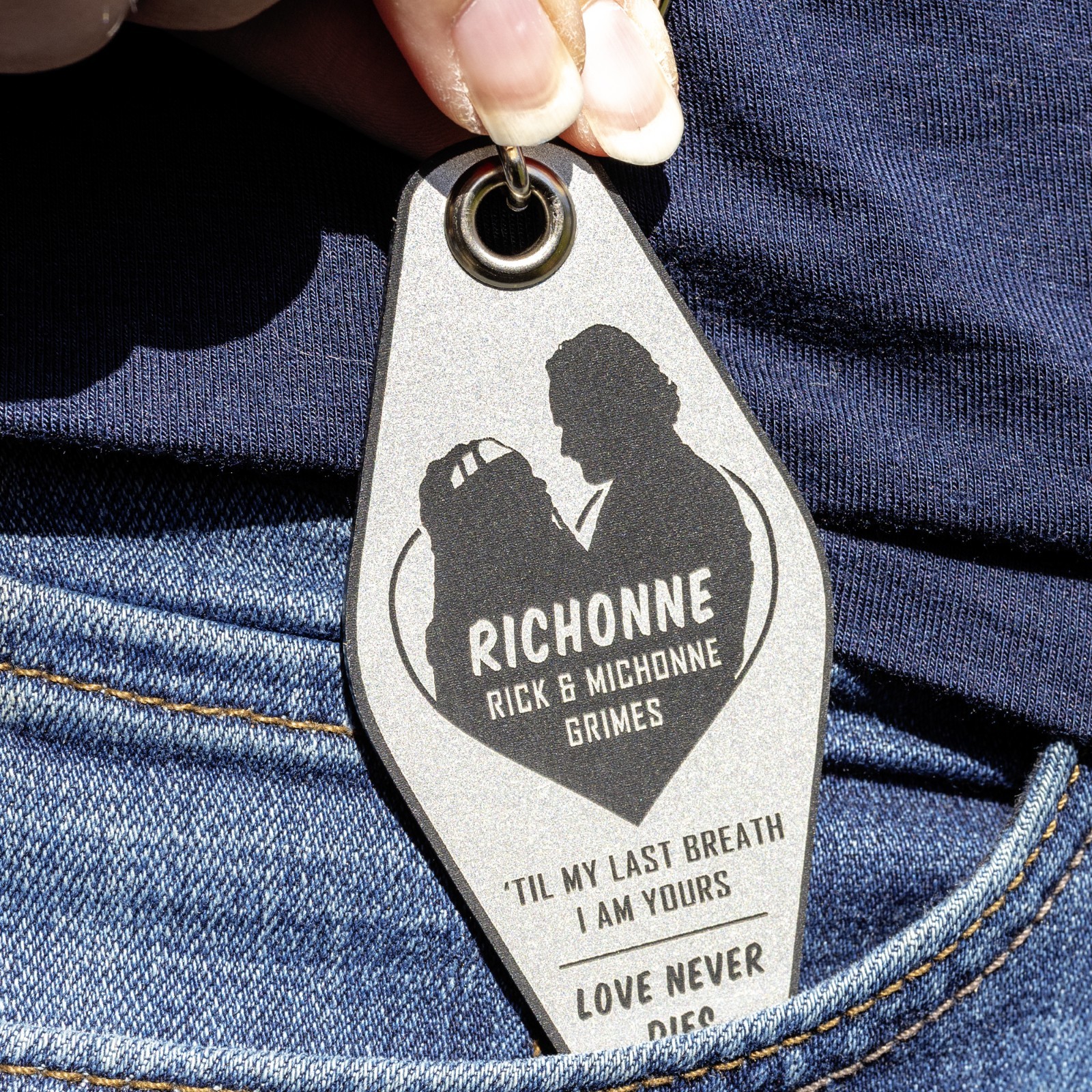 Love Never Dies - Richonne - The Walking Dead Inspired Keychain