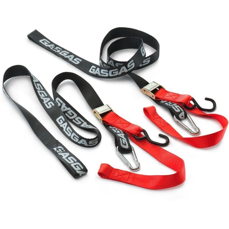 GasGas Technical Accessories Soft Tie Downs With Clips - Red/Black A54012950000