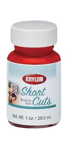 Krylon Short Cuts Red Pepper Brush On Paint 1 Oz Fast Drying High Gloss