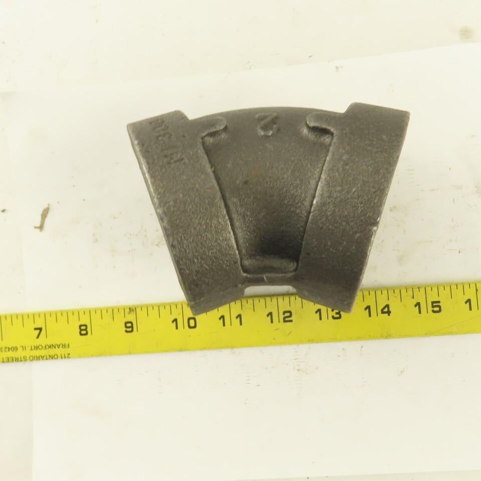 2" NPT Class 300 Malleable Iron 45-¦ Elbow Black Pipe Fitting