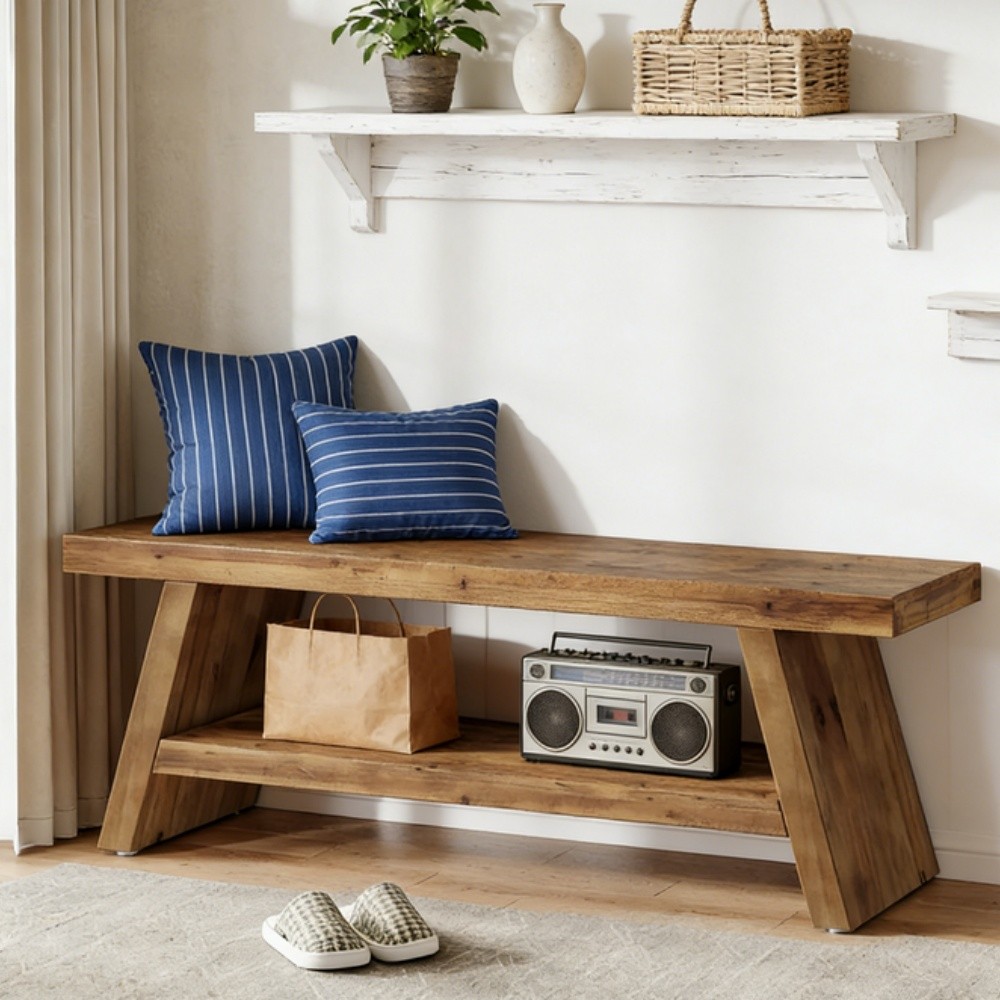 Entryway Bench Shoe Bench Extra Dining Seat Hallway Bed Bench Reading Stool