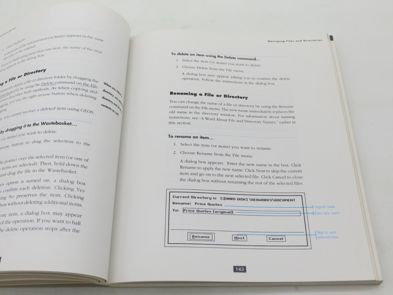 GeoWorks Ensemble Version 1.0 User's Manual vintage 1990 computer reference book