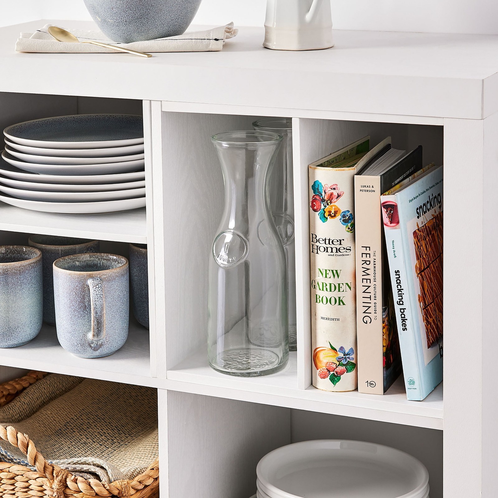 H Shelf Cube Organizer Insert White Texture Easy To Assemble and Install
