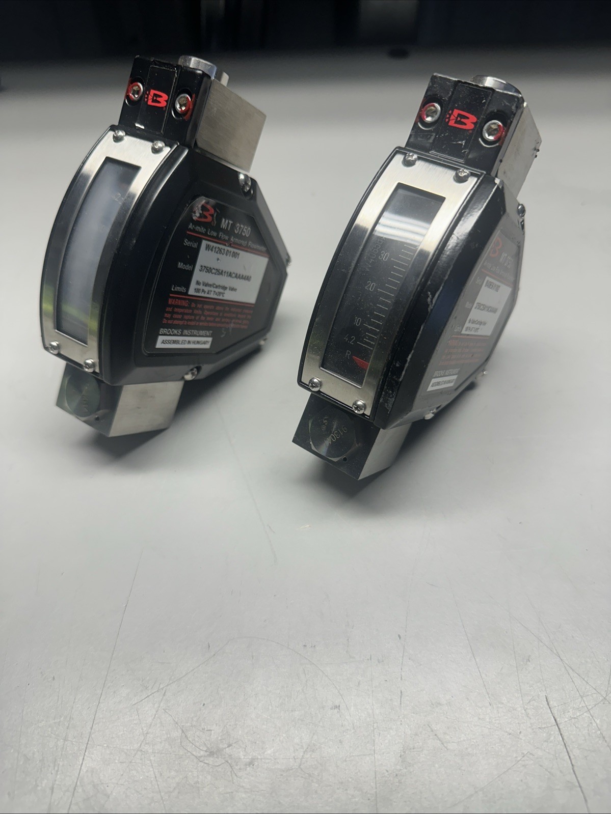 Lot Of 2 Brooks MT3750 Low Flow Armored Flowmeter MT 3750
