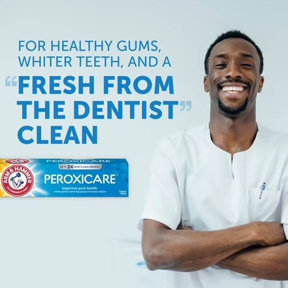 ( 4 PACK ) Arm & Hammer PeroxiCare Tartar Control Fluoride Toothpaste Mint