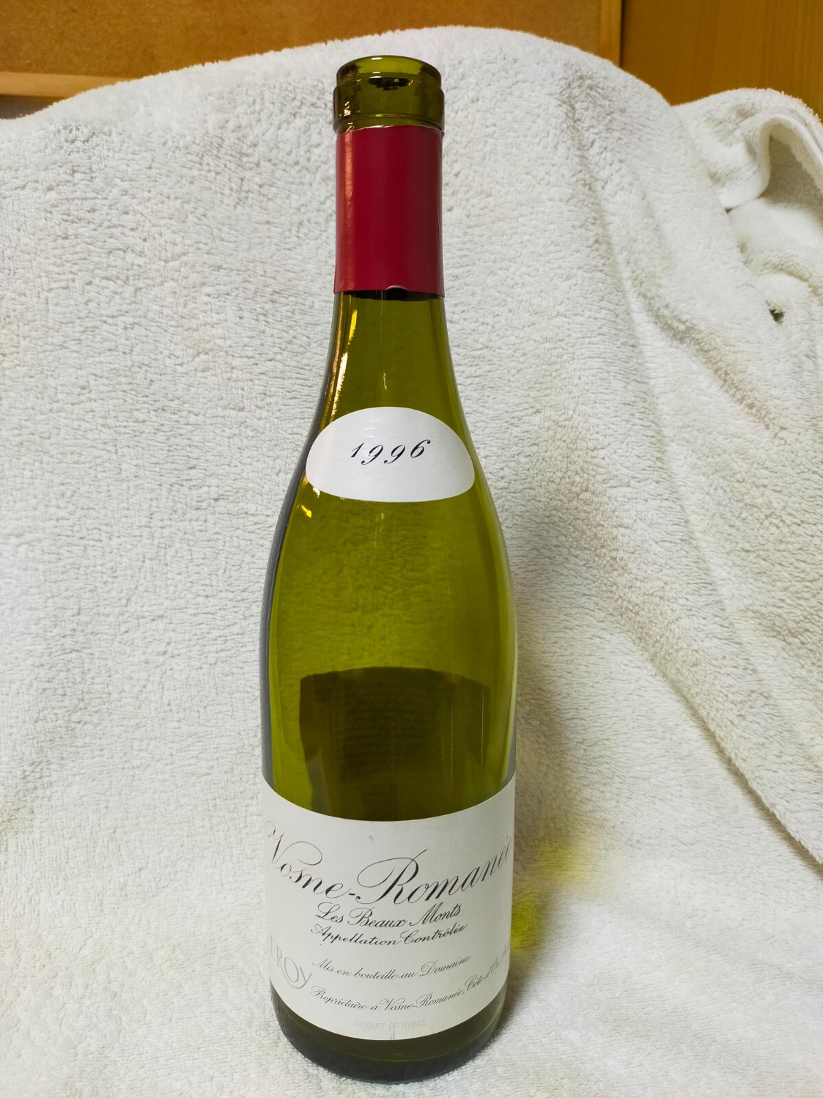 Domaine Leroy Vosne Romanee Les Beaux Monts 1996 Glass Bottle  (empty) 5244 LTD