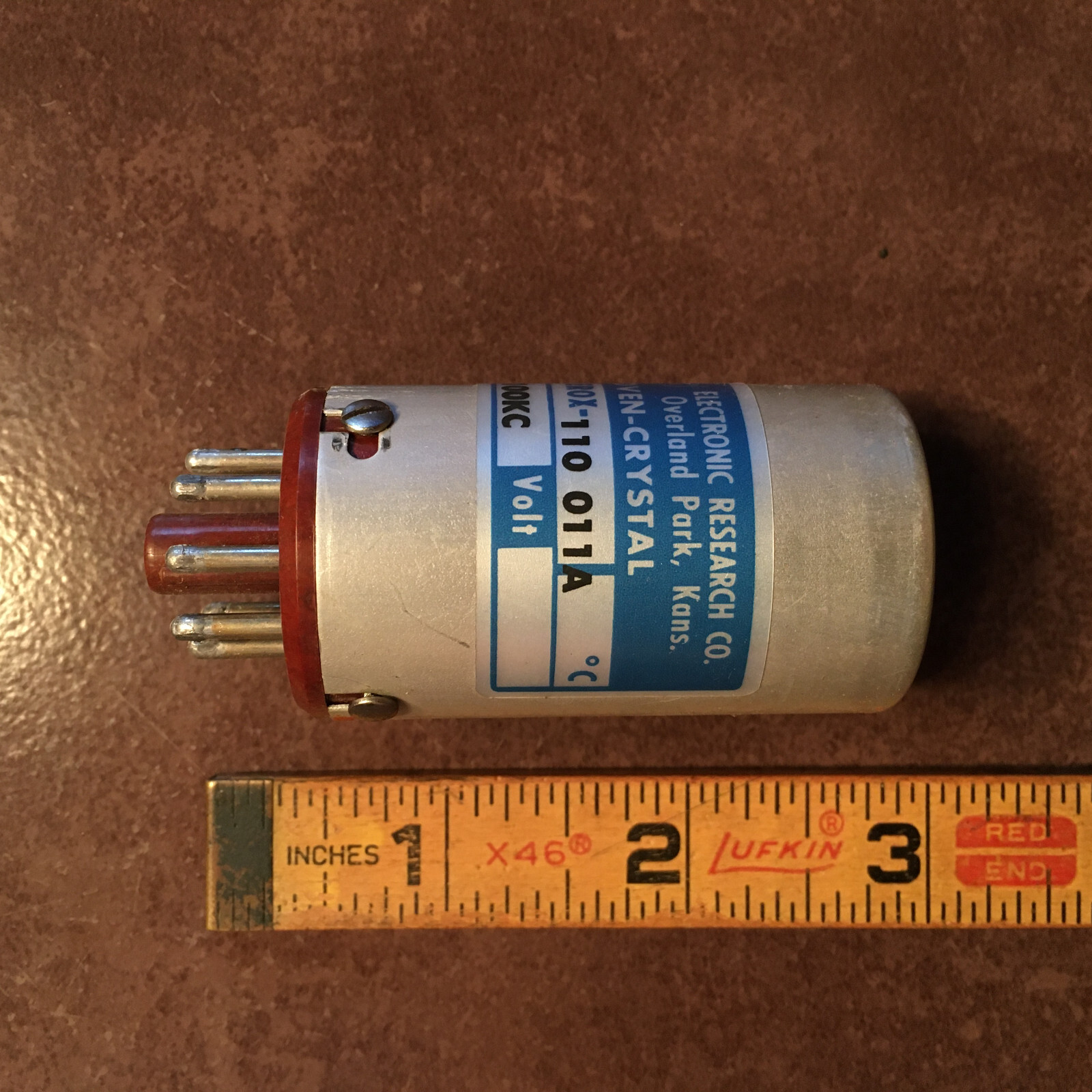Electronics Research EROX-110-011A Oven Crystal 100kc