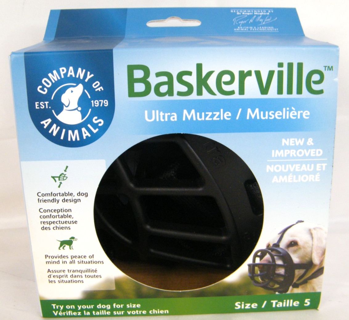 Baskerville Ultra Muzzle Dog Training Accessory Size 5 (Large Dogs), Black