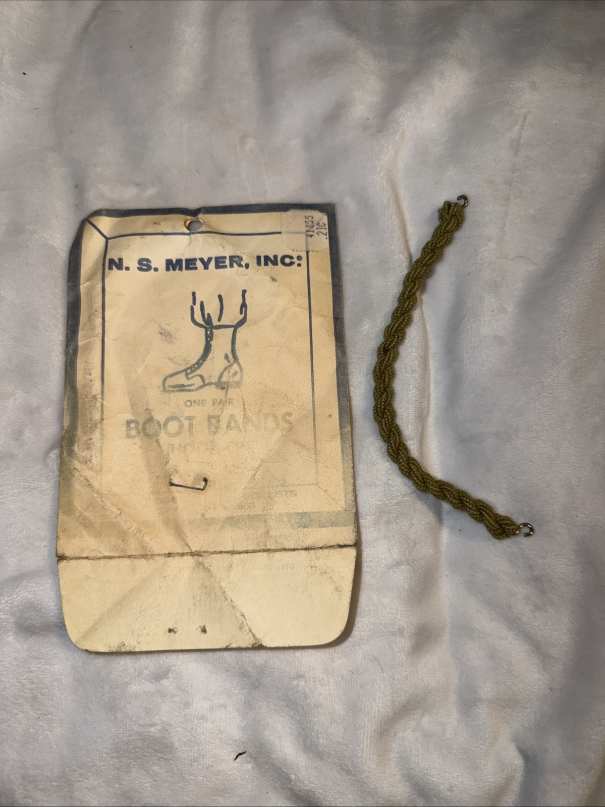 N.S. Meyer Military Issue Hook On Boot Band 1970 New, Open Package Single Band