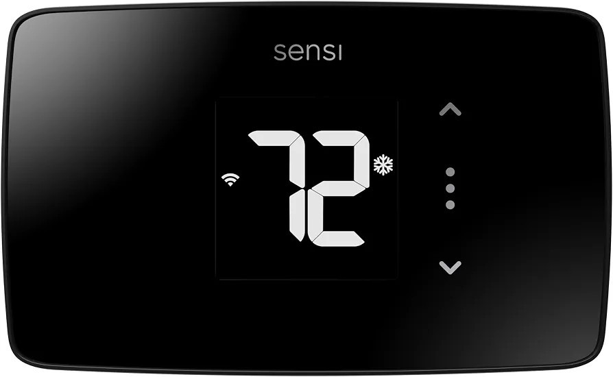 Sensi Lite Smart Thermostat, Programmable WiFi, Easy DIY, Works With Alexa Black