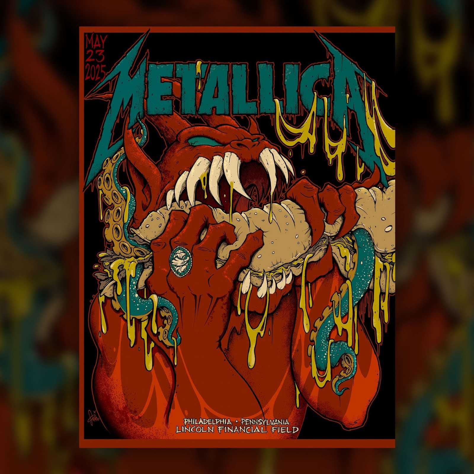 Metallica Philadelphia Pennsylvania 2025 May 23 Lincoln Financial Field Reprint