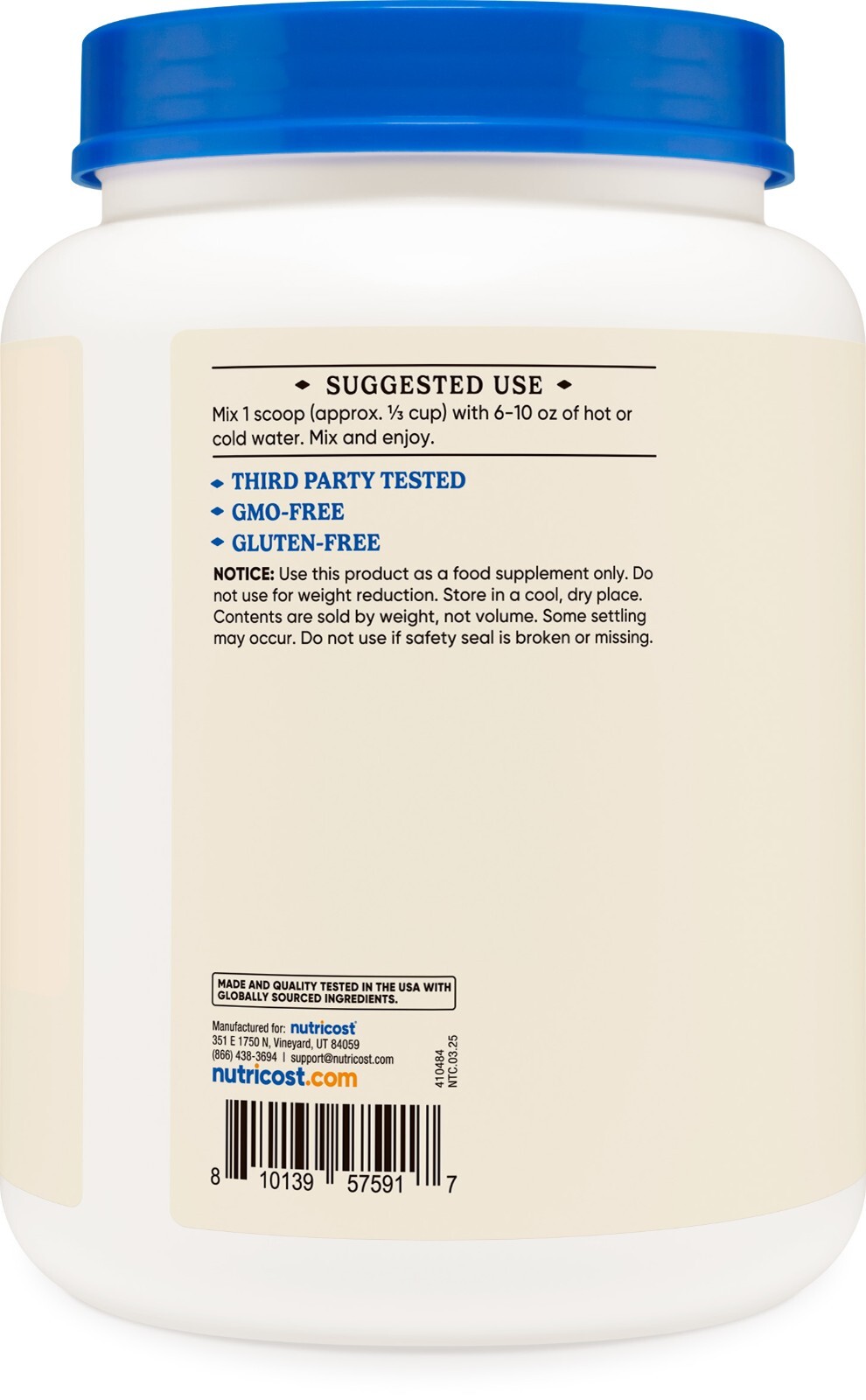 Nutricost Beef Protein Isolate Powder Chocolate (2 Pounds)