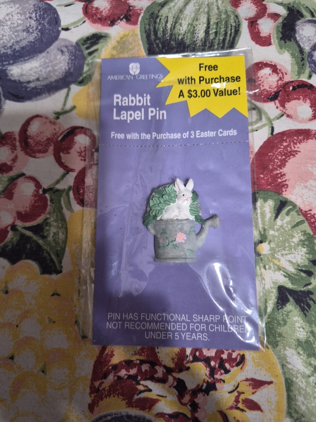 Hallmark Easter Rabbit Lapel Pin