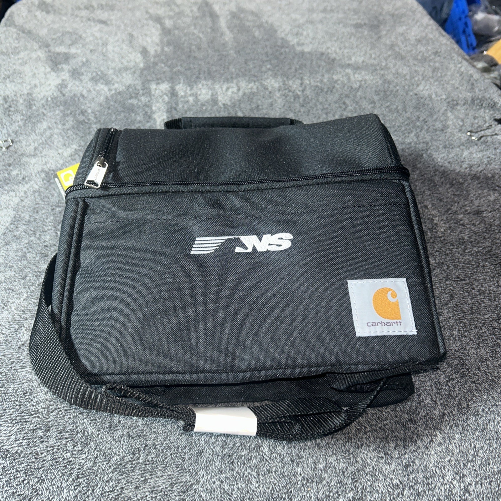 Carhartt Black 6-Can Lunchbox Cooler with Norfolk Southern Railroad Logo NWT