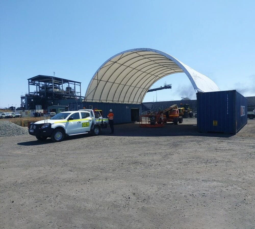 40'(L)x26'(W) Shipping Container Canopy Shelter 21 Oz 610 GSM PVC White Cover