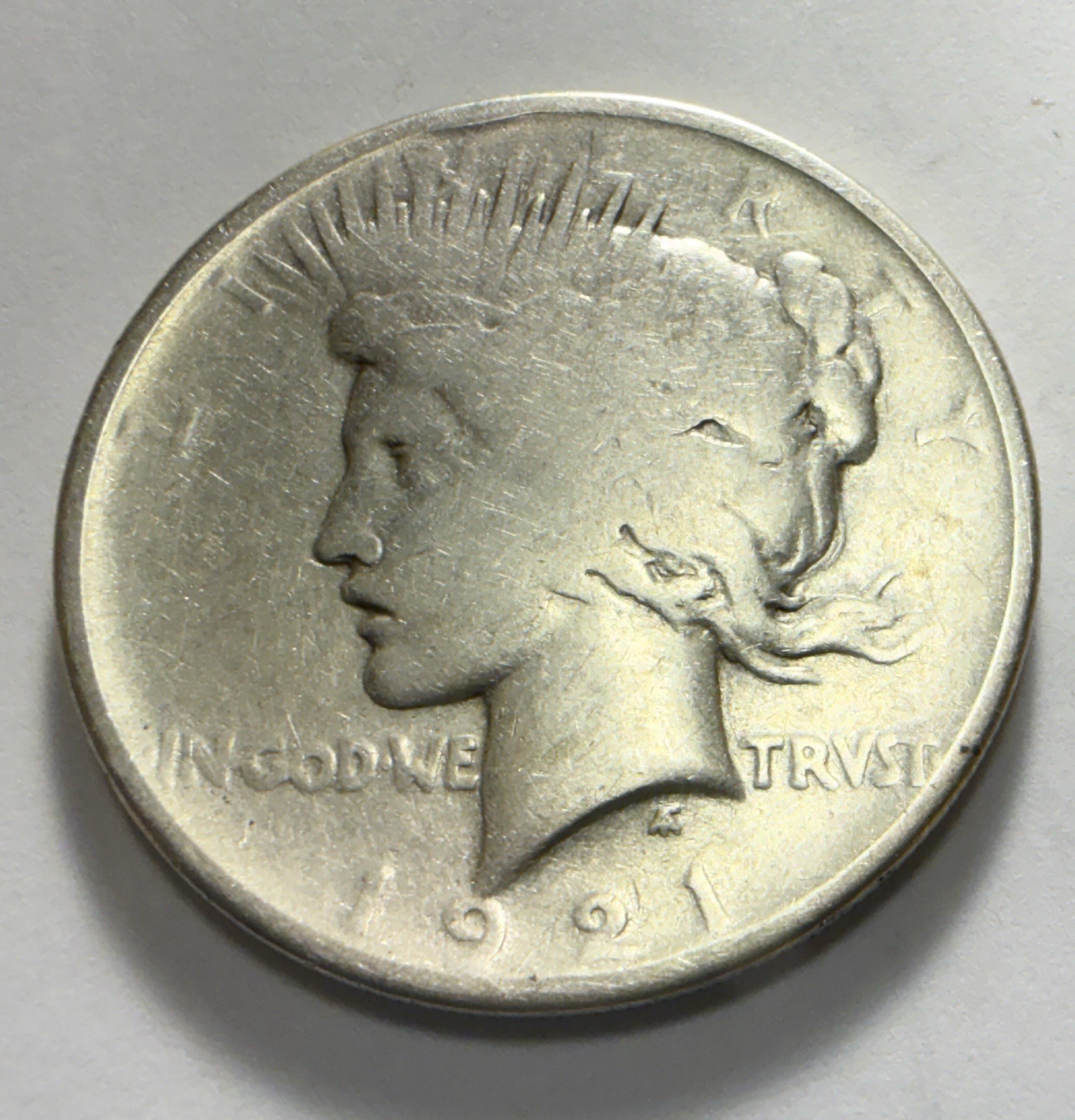 1921 Peace Silver Dollar High Relief Key Date 90% Silver Better Date Raw Coin