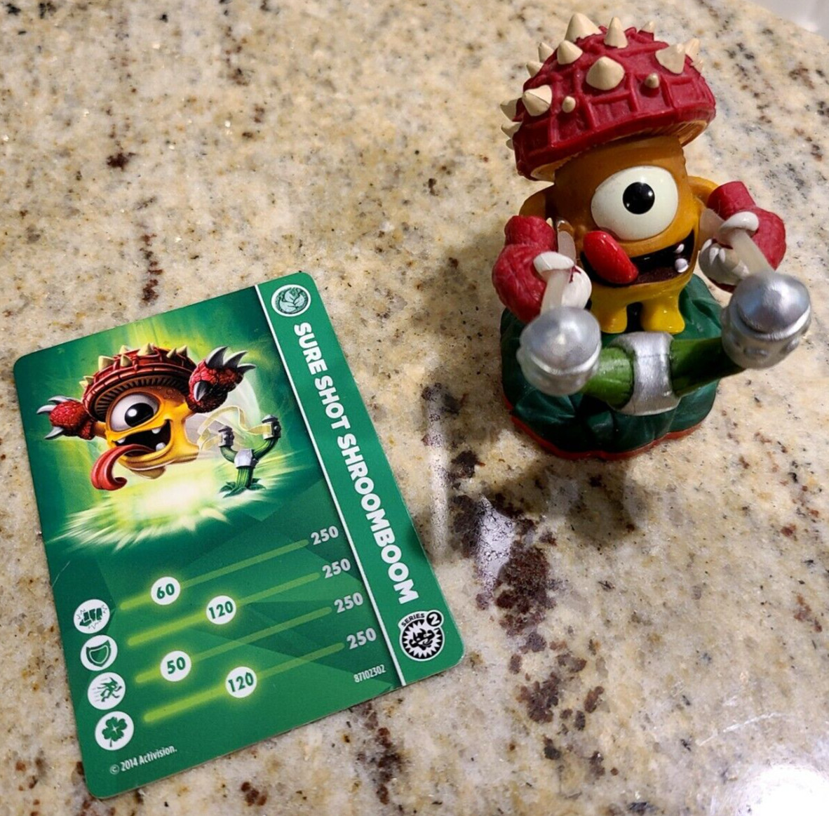 Sure Shot ShroomBoom  Skylanders Trap Team (Red Base) with Card