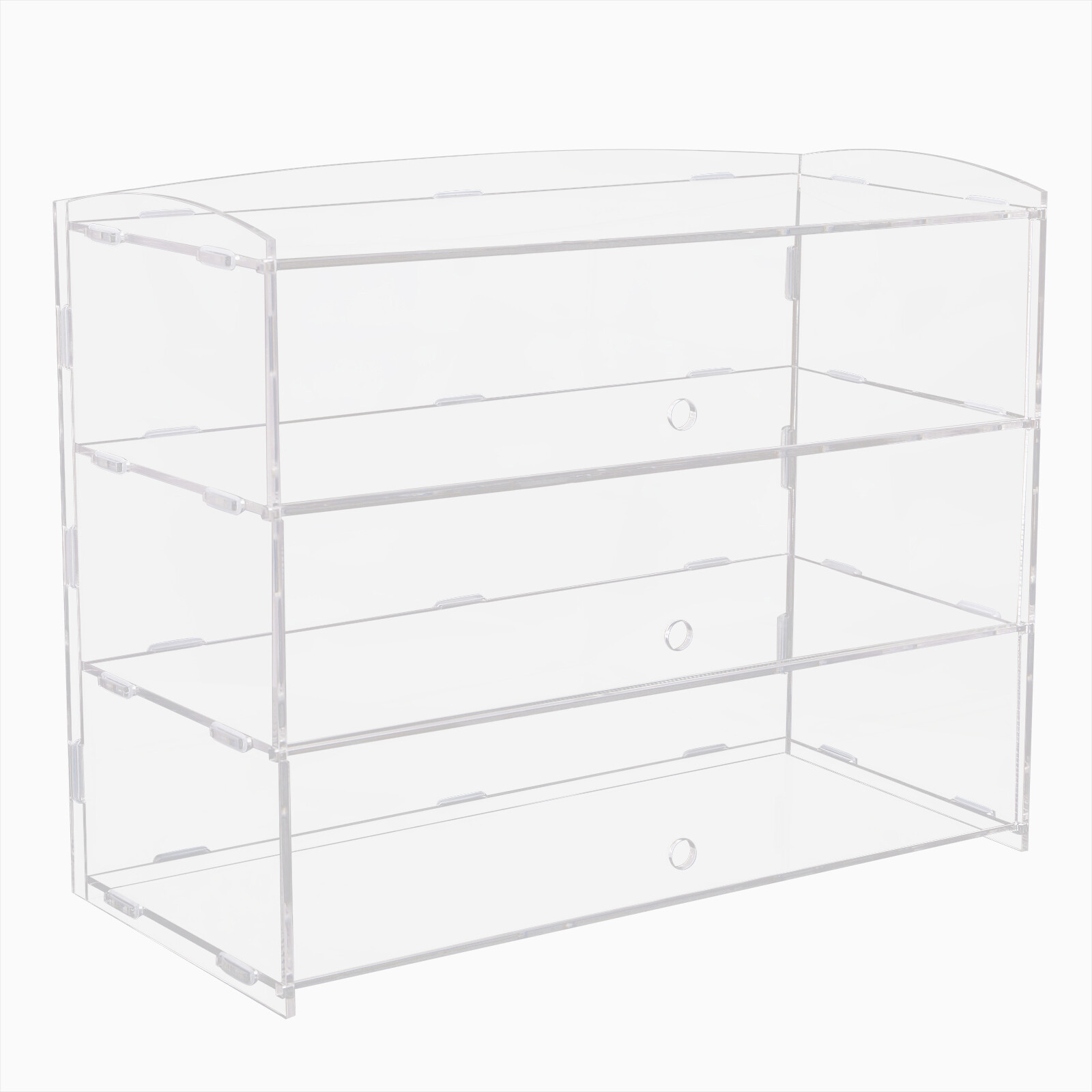 3 Layer Acrylic Display Case Bakery Retail Display Counter Cabinet Showcase
