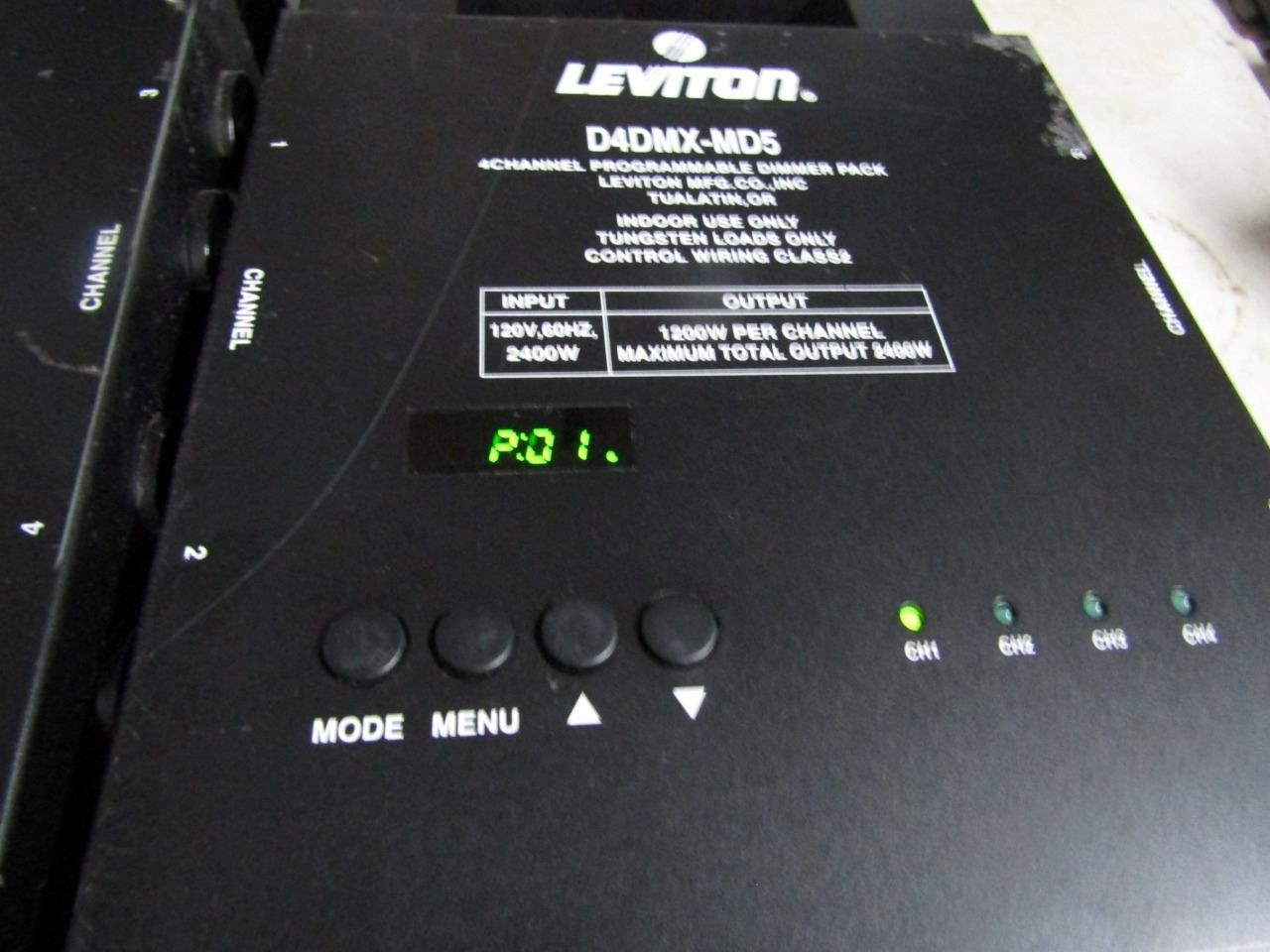 1 PAIR LEVITON Dimmers 4 Channel Programmable 5 Pin1200W Channel