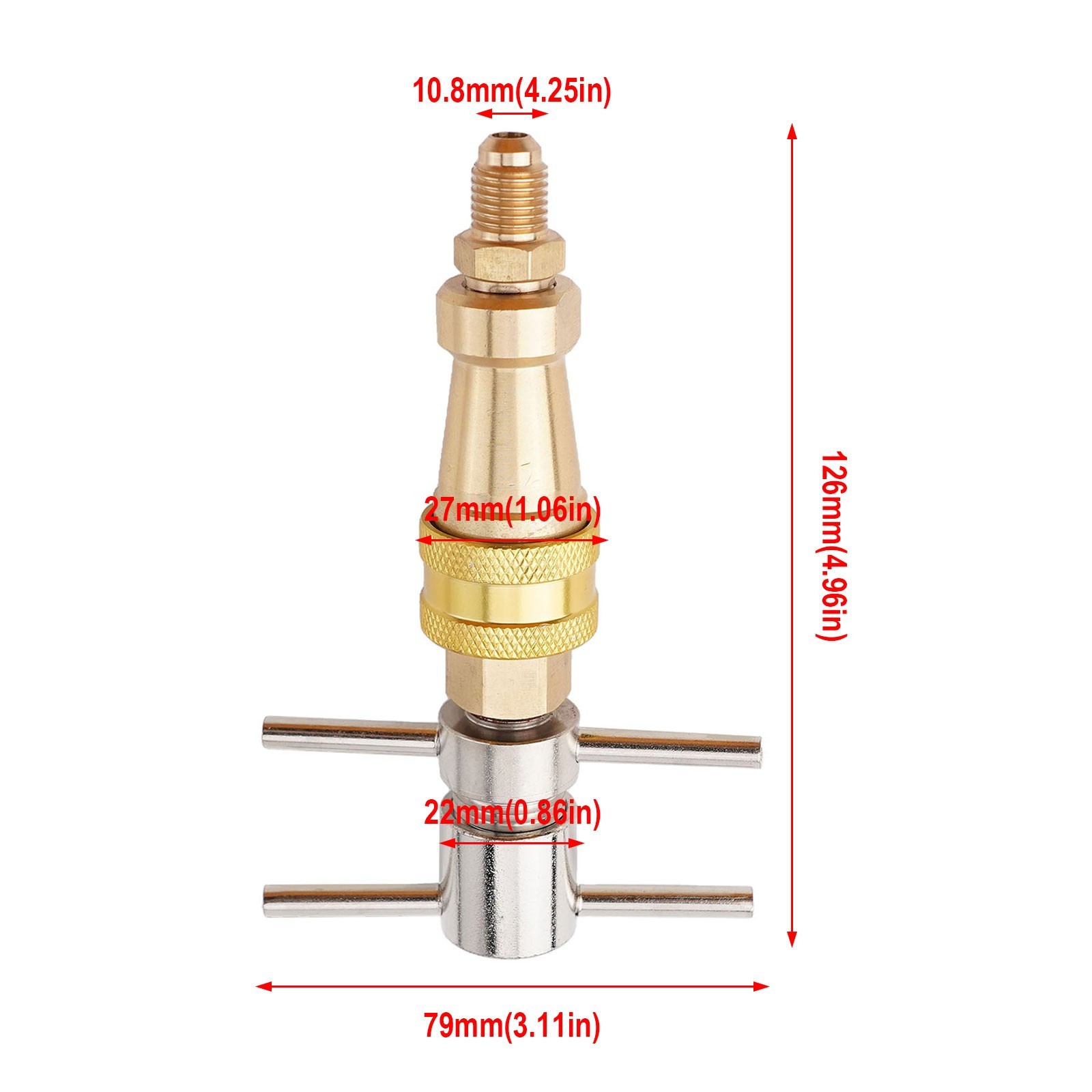 Efficient Refrigerator Quick Connector 1/4 inch Brass Washer Quick Coupling