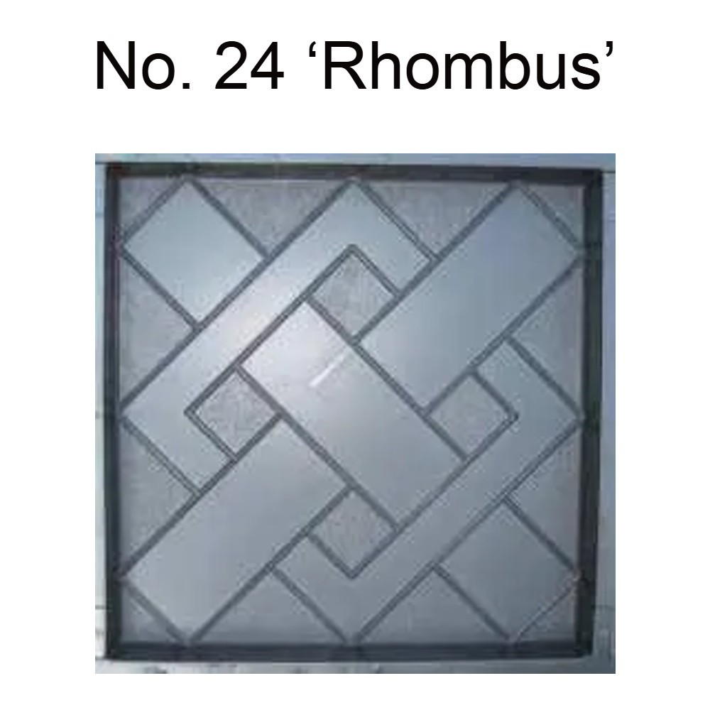 Plastic Tile mould No. 24 ‘Rhombus’ Concrete Interior and Exterior