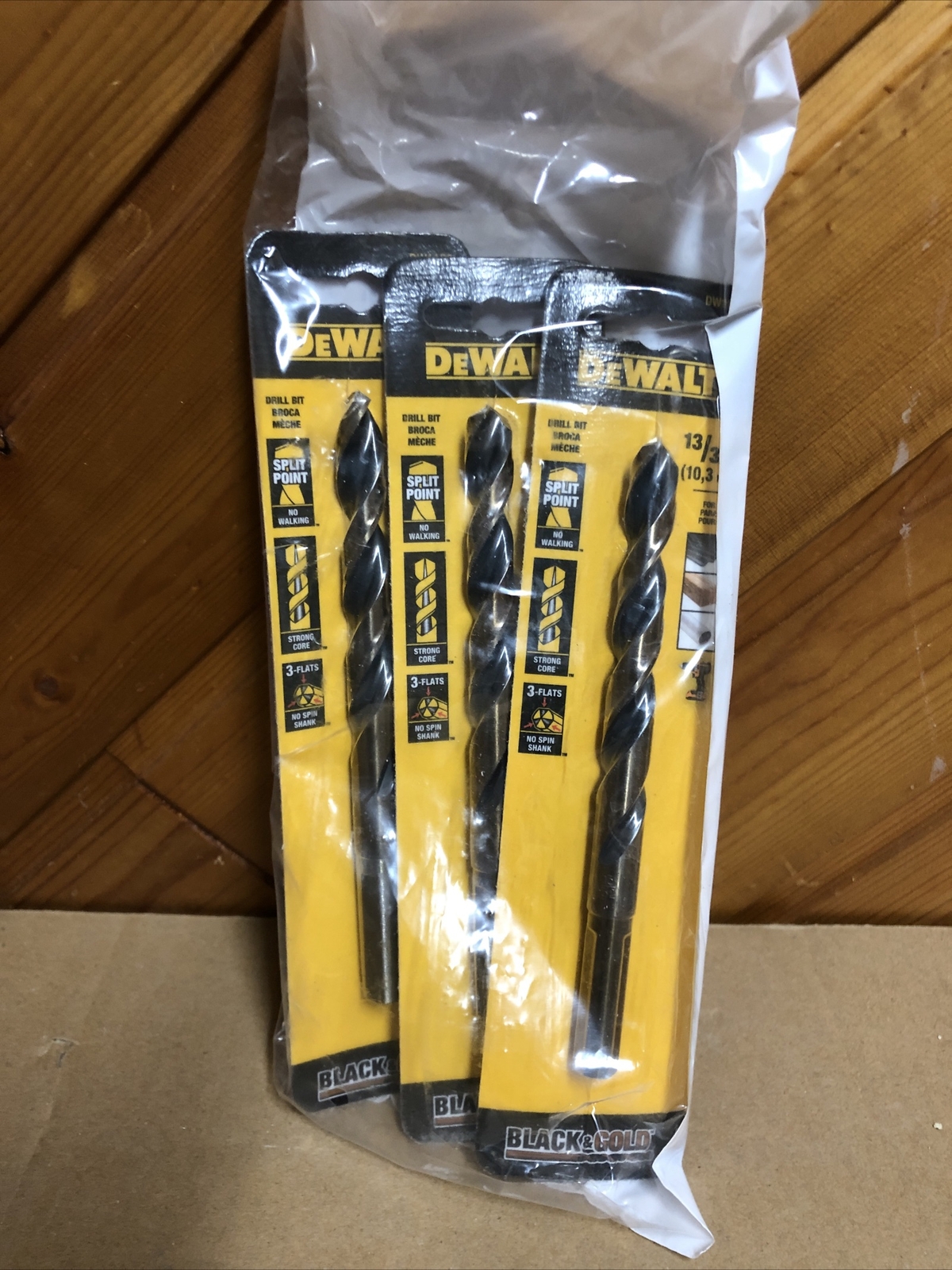 Lot Of 3 DEWALT 13/32-in Black Oxide Twist Drill Bit DW1126 New