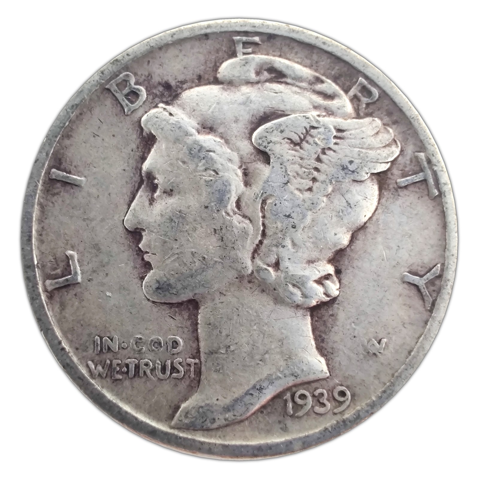 1939-P Mercury Dime VG Very Good 90% Silver