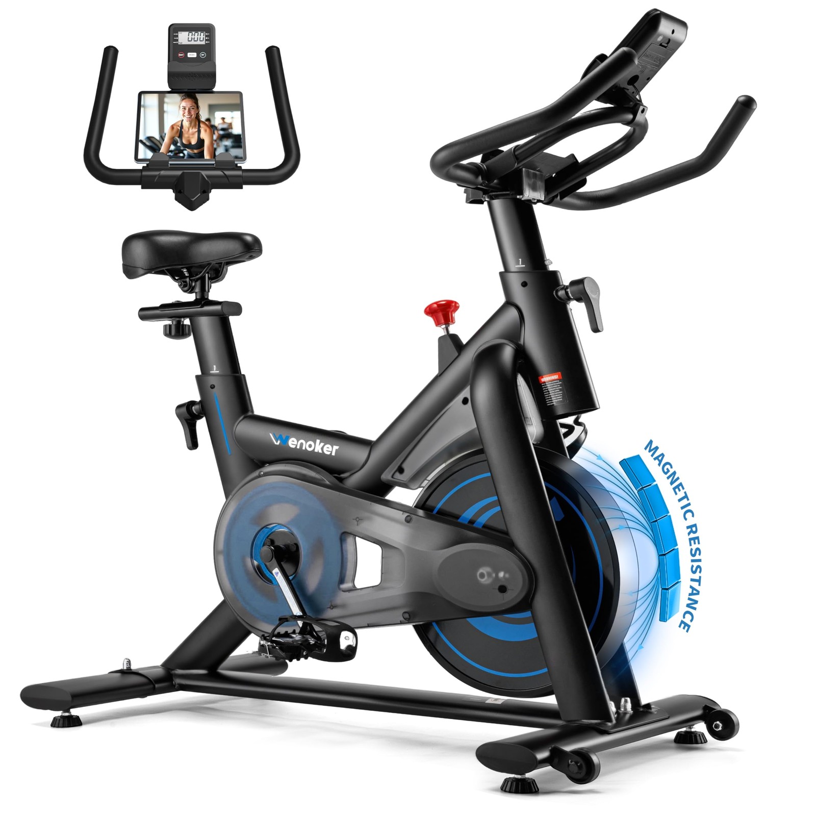 Exercise Bike for Home – 350LB Magnetic Resistance Indoor Cycling Bike, Silen...