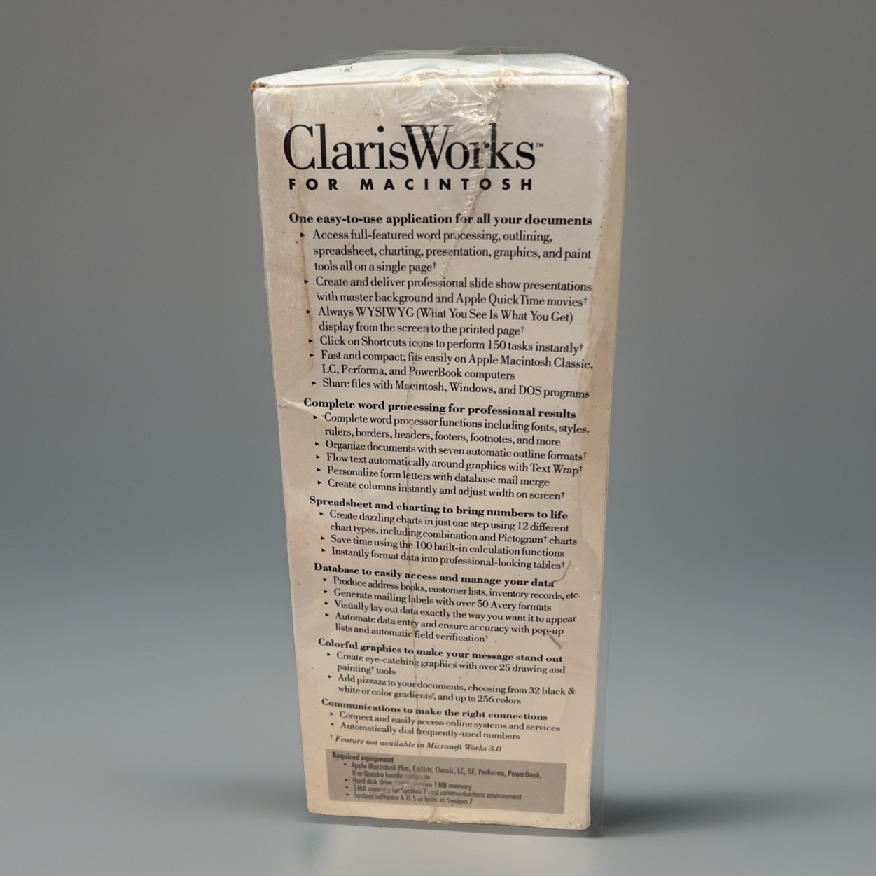 Vintage Apple Macintosh ClarisWorks Software - V2.1 - Complete Software 1993