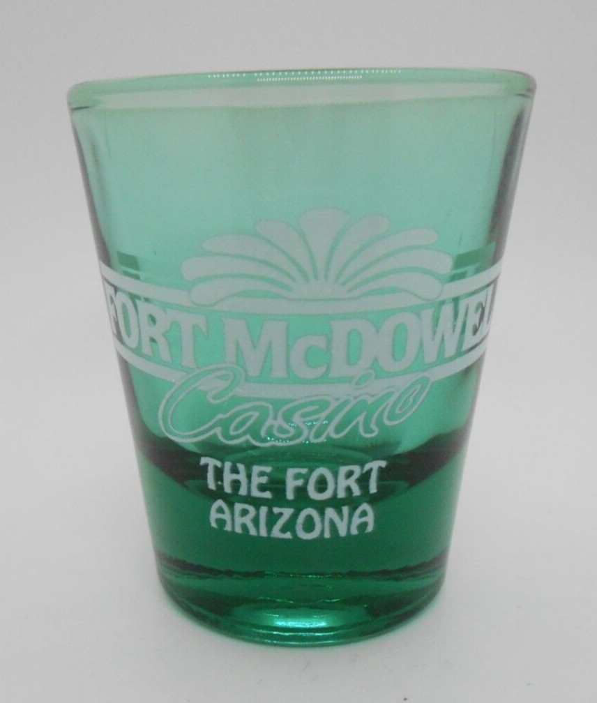 Fort McDowell Casino Arizona USA Souvenir Logo Green Shotglass The Fort Arizona