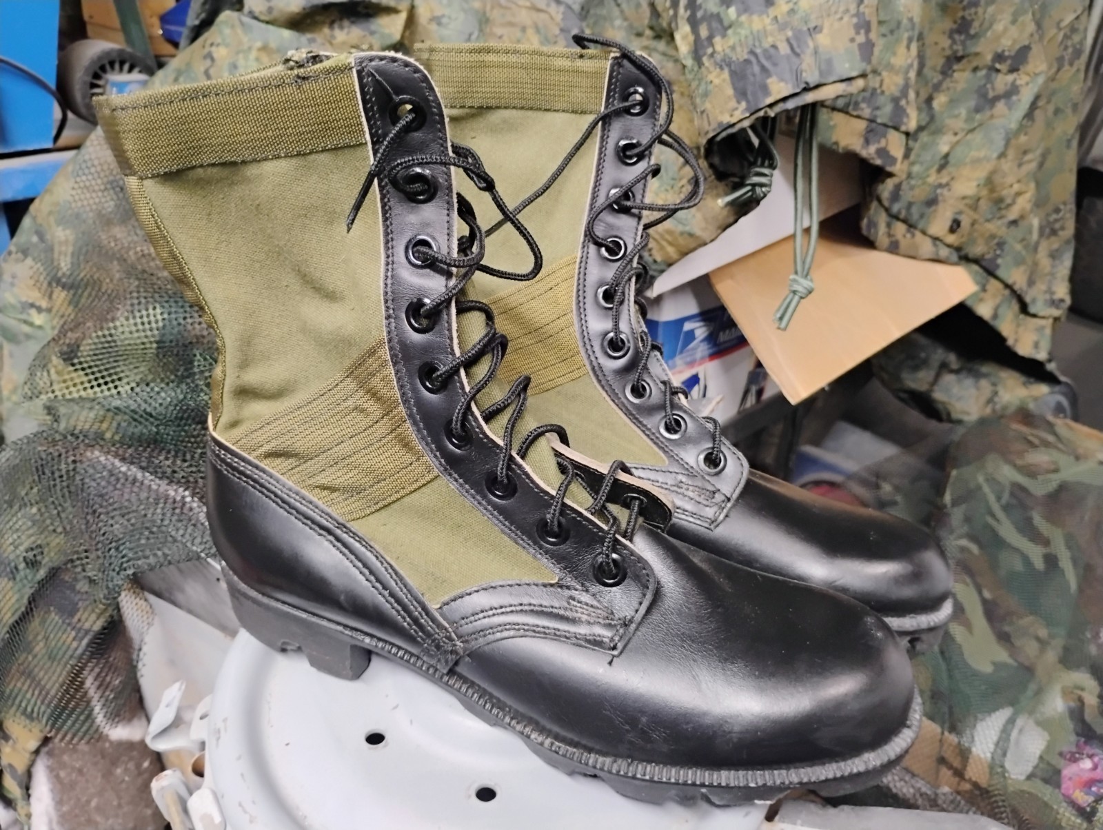 Vintage Vietnam War US ARMY Jungle Combat Boots BETA Insole 8N 1960s NEW Unused