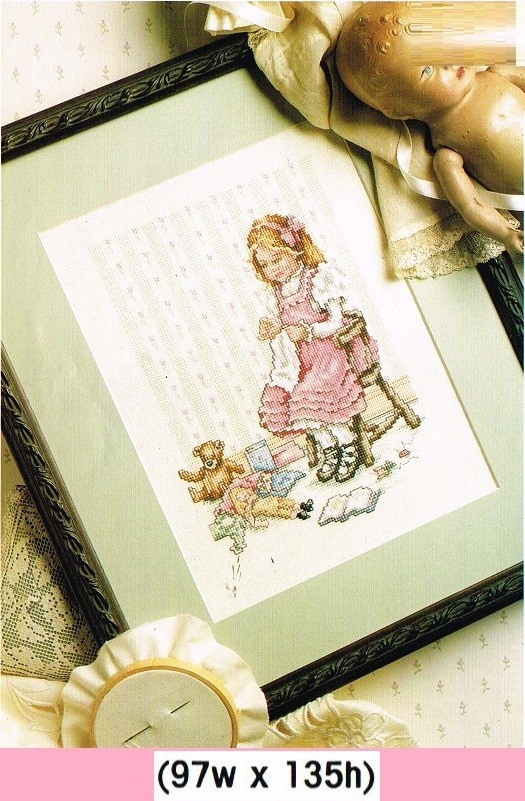 THE LITTLE SEAMSTRESS  CROSS STITCH PATTERN ONLY  -  KN  ERUY