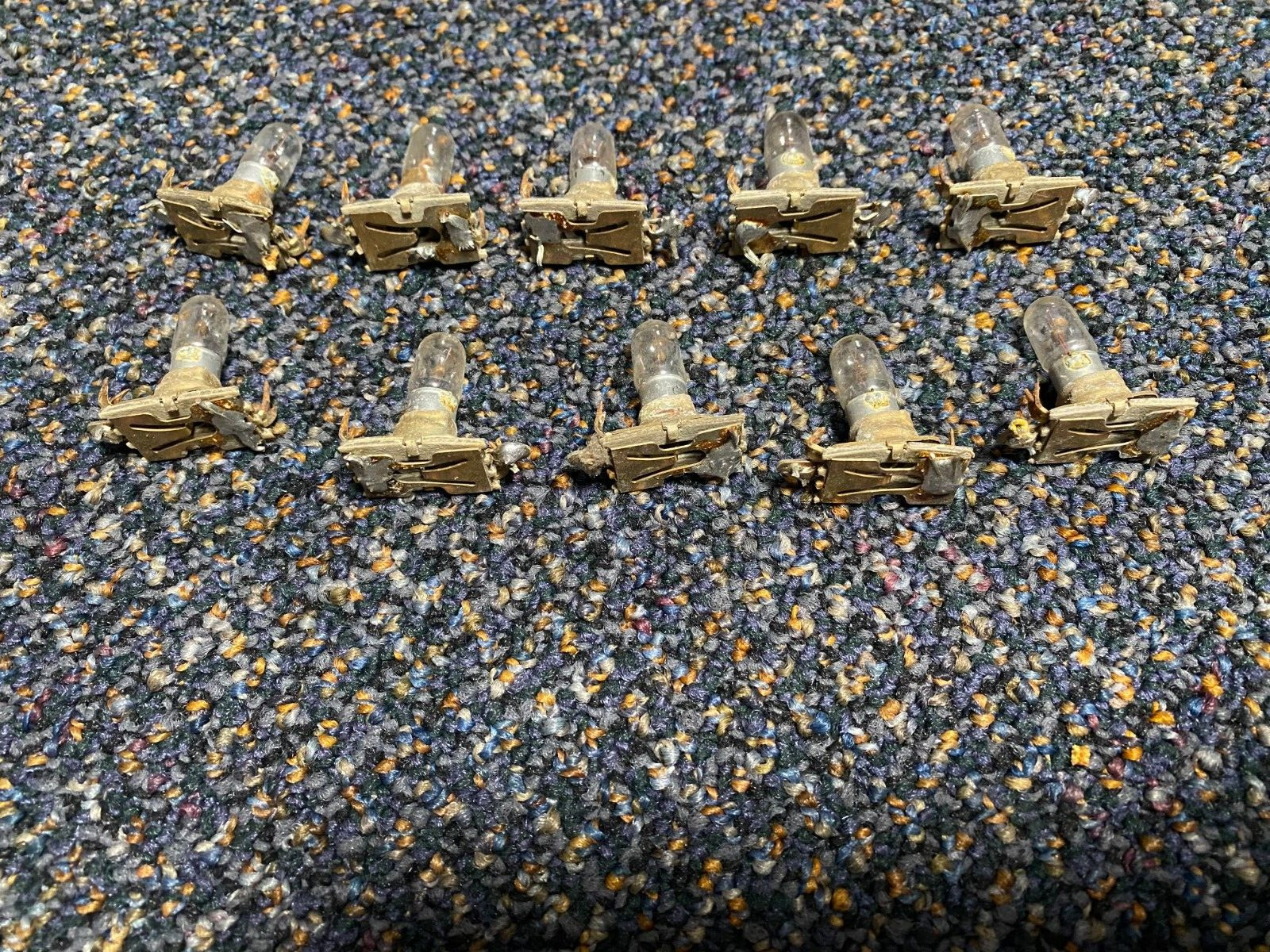 10 BALLY 1950'S-1960'S BACKBOX LIGHT SOCKETS USED AS-IS