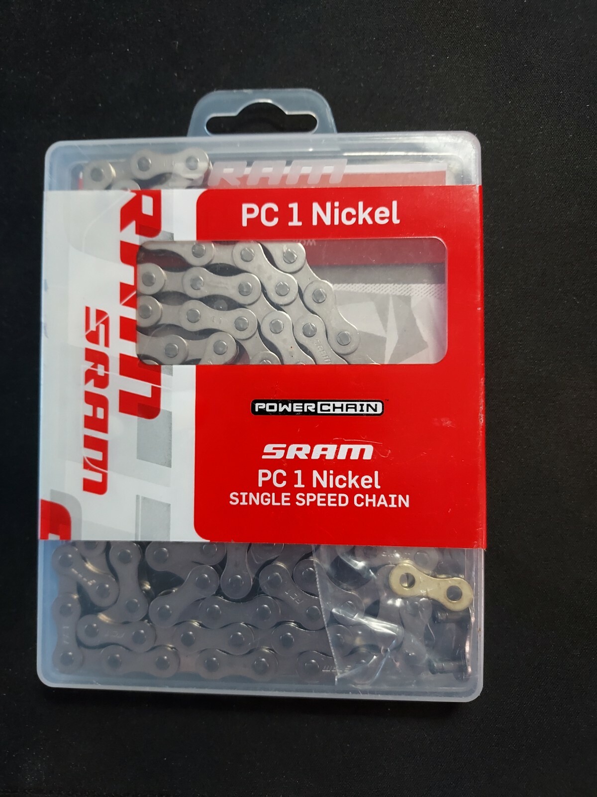 Sram Pc-1 Nickel Single Speed Chain SNAP LOCK connector included 1/2"x1/8" NEW