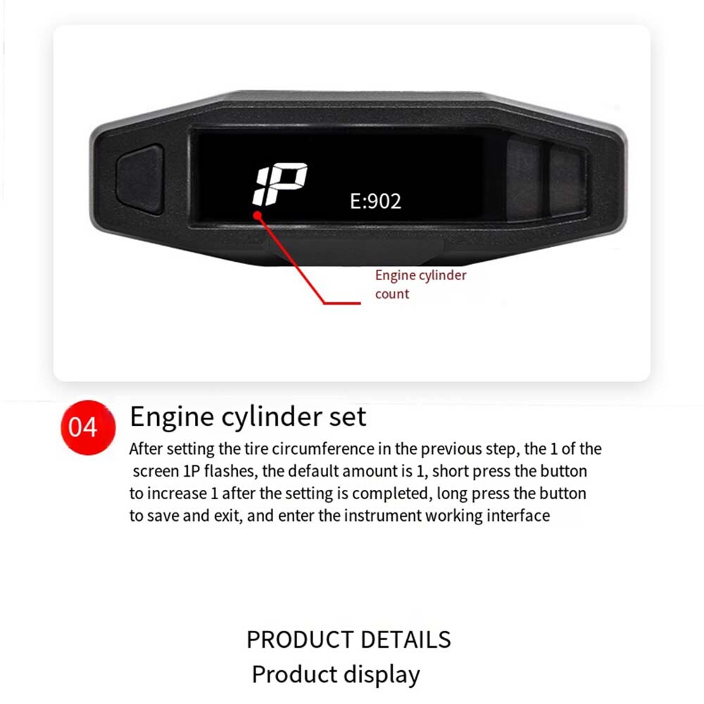 Tachometer Meter Gauge Motorcycle LCD Digital Odometer Speedometer