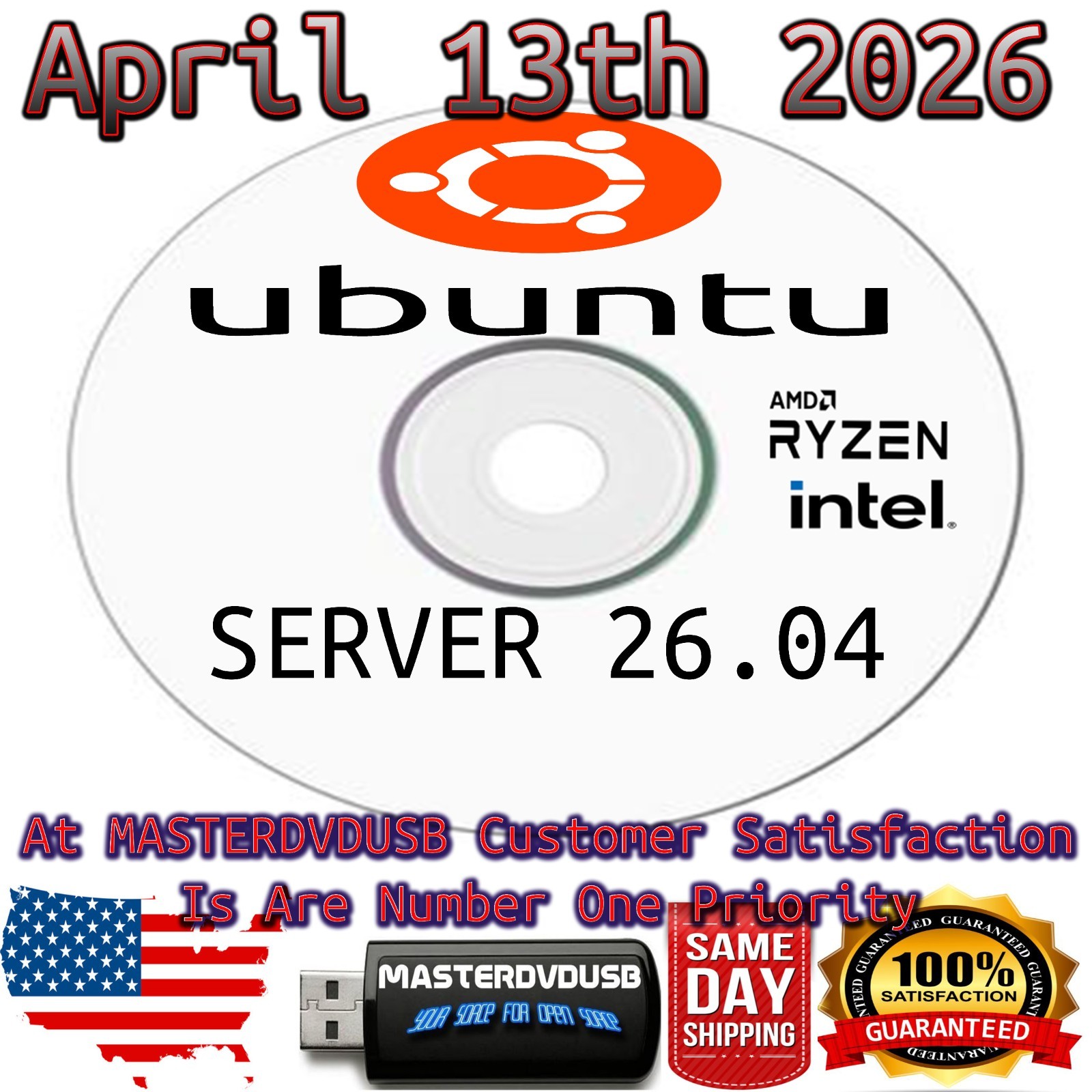 Ubuntu 26.04 LTS Server – Bootable DVD Installer (Released April 13th, 2026)